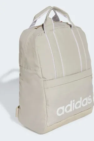 adidas Linear essentials backpack in beige / white