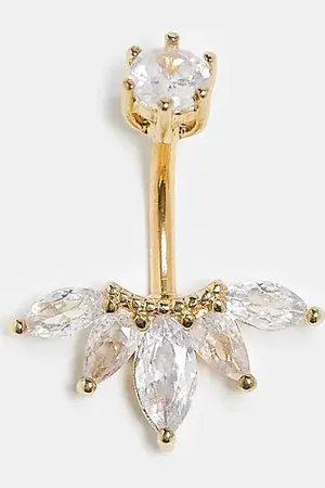 Kingsley Ryan Petal belly bar in plated steel