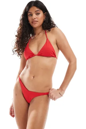Pull&Bear High leg thong bikini bottom in