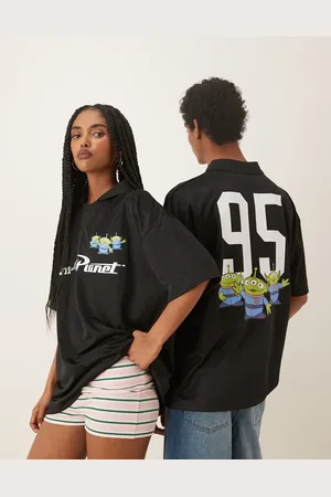 ASOS Disney unisex oversized sports jersey with Toy Story Pizza Planet prints in