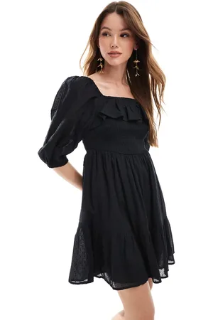 Lovedrobe Square neck mini dress in