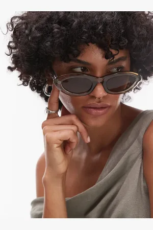 Topshop Paros oval sunglasses in