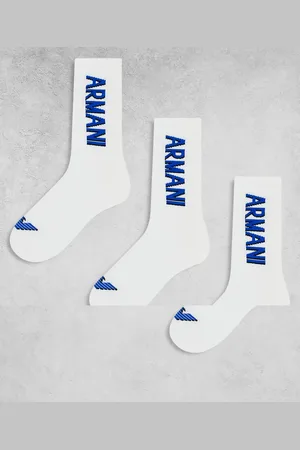 Emporio Armani Bodywear 3 pack logo crew socks in