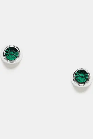 Kingsley Ryan May birthstone emerald stud earrings
