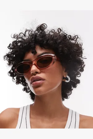 Topshop Paros oval sunglasses in