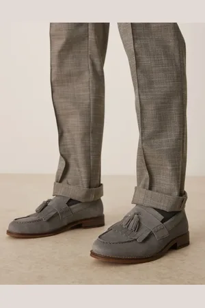 ASOS Loafers in suede with fringe and tassel detail