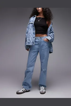 MANGO Matilda straight leg jeans in bleach wash