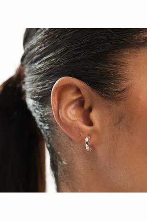 Kingsley Ryan 12mm hammered hoop earrings in sterling