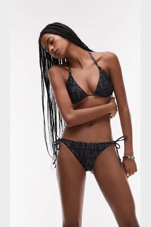AllSaints Saph bikini bottom in slate