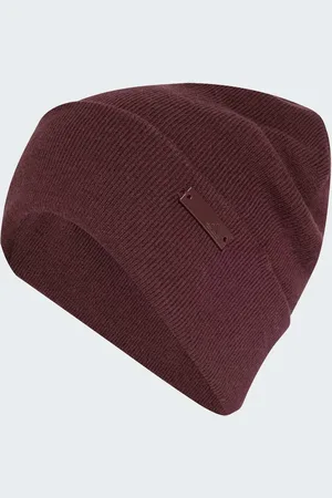 adidas Tonal beanie in aurora ruby / brown