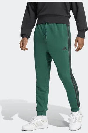 adidas Essential 3-stripes french terry pants in collegiate / black