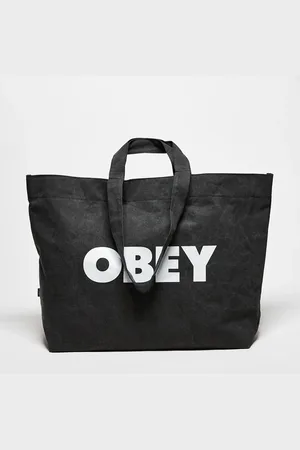 Obey Pigment dyed tote graphic logo tote bag in