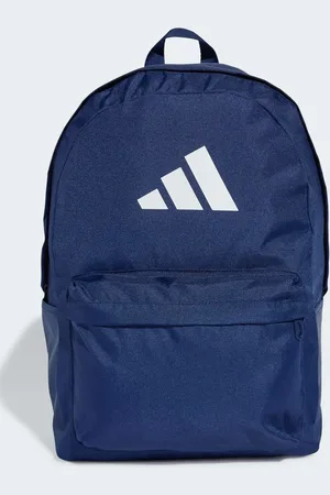 adidas Classic 3 bar logo backpack in dark / white