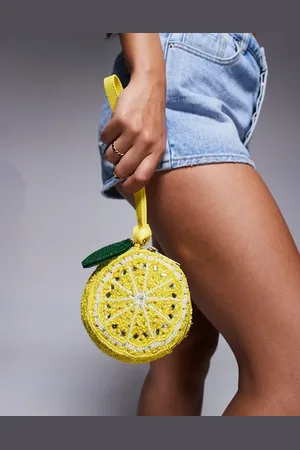 River Island Beaded lemon bag in