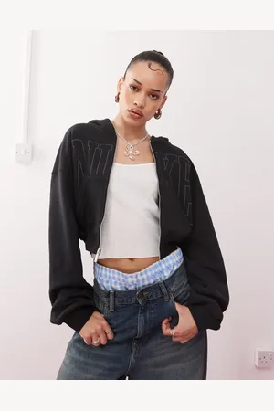 Nike NSW Street cropped zip fleece jacket in