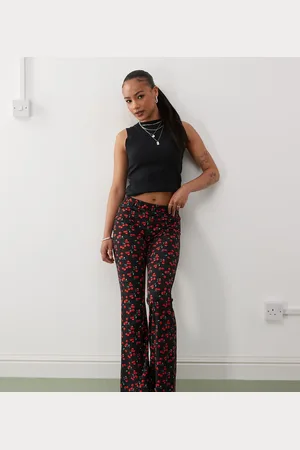 Noisy May Flare trouser in cherry print
