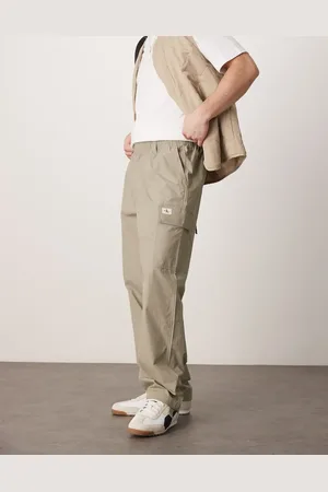 Calvin Klein Cargo poplin trousers in beige
