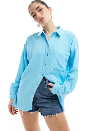 ASOS Oversized textured cotton shirt in