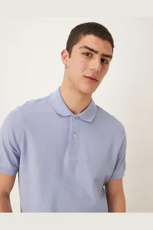 MANGO Jersey revere collar polo in pale