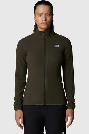 The North Face 100 glacier full-zip fleece in new taupe