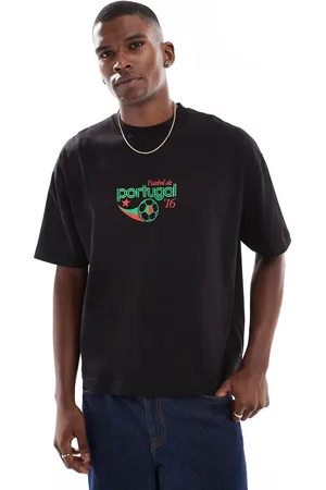 ASOS Boxy oversized t-shirt with Portugal sports graphic in