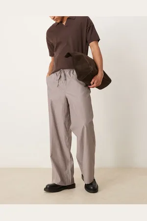 ASOS Super baggy trousers in burgundy stripe co ord