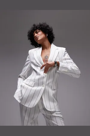 MANGO Tailored pinstripe blazer co-ord in