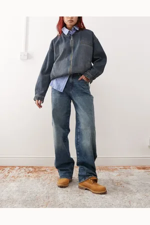 Noisy May Josie high waist baggy jeans in mid wash