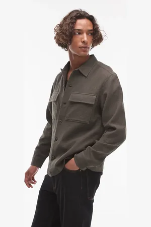 AllSaints Viscar ls shirt in kelp