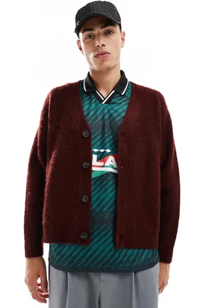 Cotton On Cotton On boxy fit knitted cardigan in mahogany