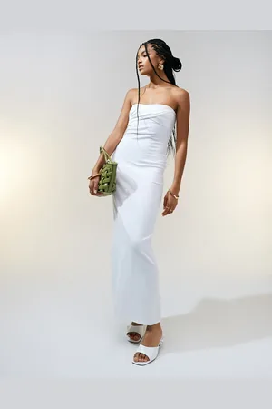 ASOS Bandeau with twist bust detail midaxi dress in