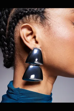 ASOS Double doorknocker earrings in tone