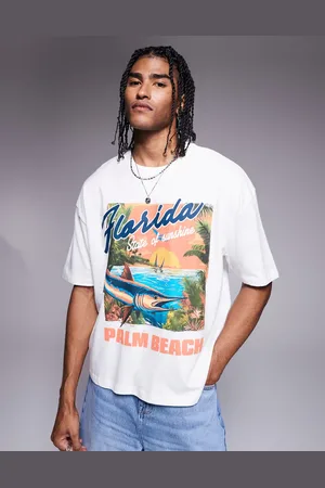 ASOS Boxy oversized t-shirt with high summer graphic in
