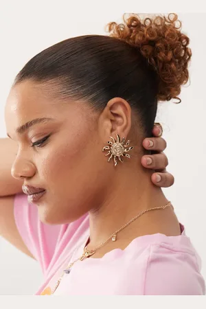 Reclaimed Oversized sun earrings in