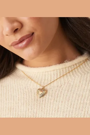 ASOS 14k plated necklace with heart locket detail