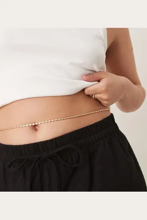 ASOS ASOS DESIGN Curve belly chain in tone