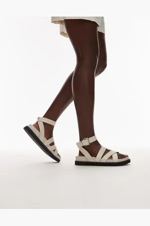 Topshop Jady flat sandal in off croc