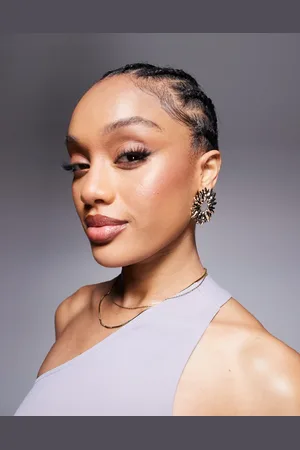 ASOS Large sunburst stud earrings in tone