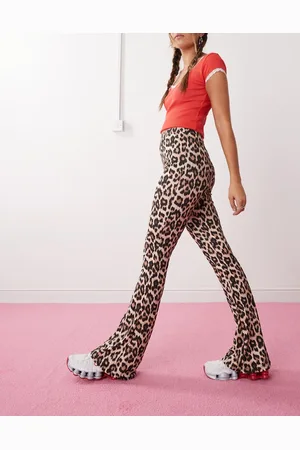 Noisy May High waisted trouser in leopard print