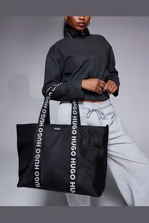 HUGO BOSS Bel nylon tote bag with logo handle in