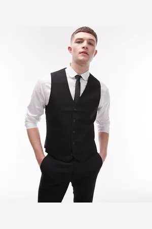 Topman Textured suit waistcoat in