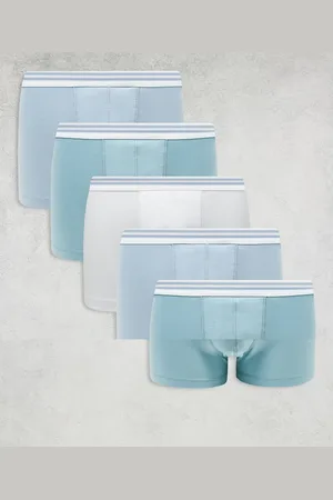 ASOS 5 pack trunk with stripe waistband in