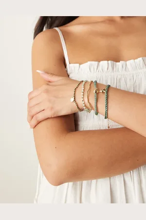 ASOS Multirow bracelet in shell design in tone