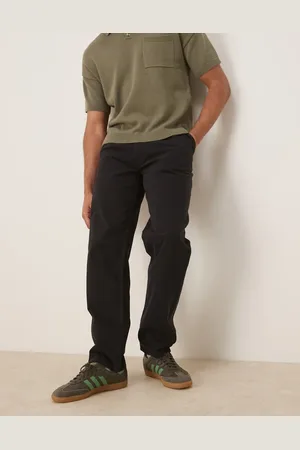 ASOS Straight leg pleated chinos in