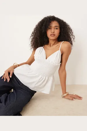 ASOS Shirred waist cami top in