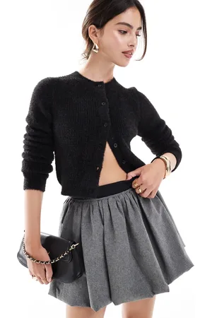ASOS Fitted cardigan in fluffy yarn in