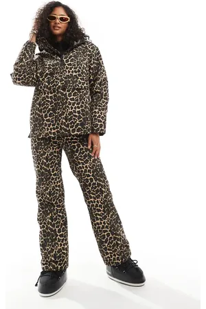 Threadbare Overhead ski jacket co-ord in leopard print