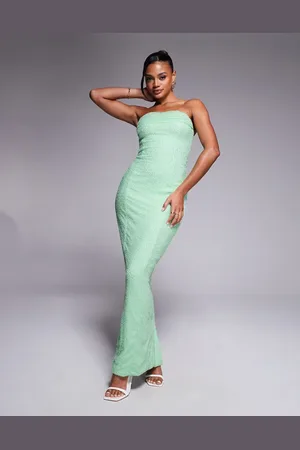 Ohpolly Palermo embellished corset midaxi dress in mint