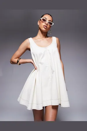 River Island Swing mini dress in cream