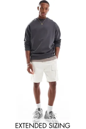 ASOS Essential oversized sweatshirt in charcoal